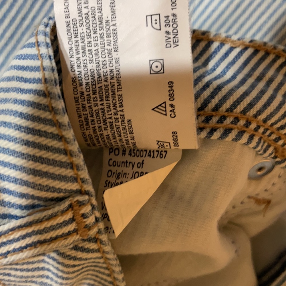 Bandolino Women’s SZ 6 Karen Boyfriend Striped 5 Pocket Ankle Jean - Picture 6 of 13